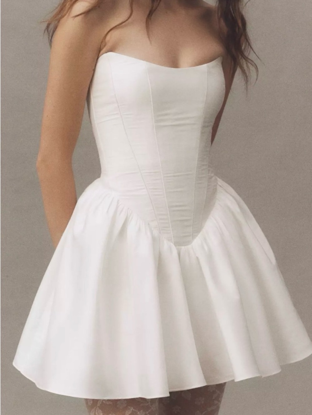 Anthro/BHLDN Strapless Corset Mini Dress for Brides